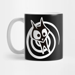 Black Cat Spiral | Twilight Zone Kitty (dark) Mug